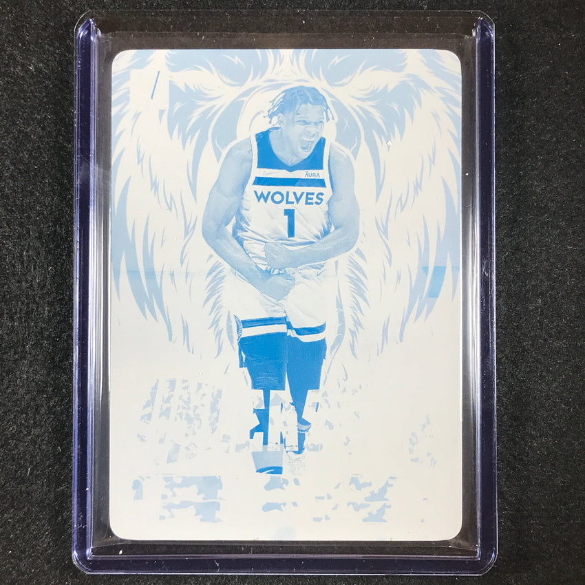 2022-23 National Treasures Anthony Edwards Donruss Unleashed Printing Plate 1/1