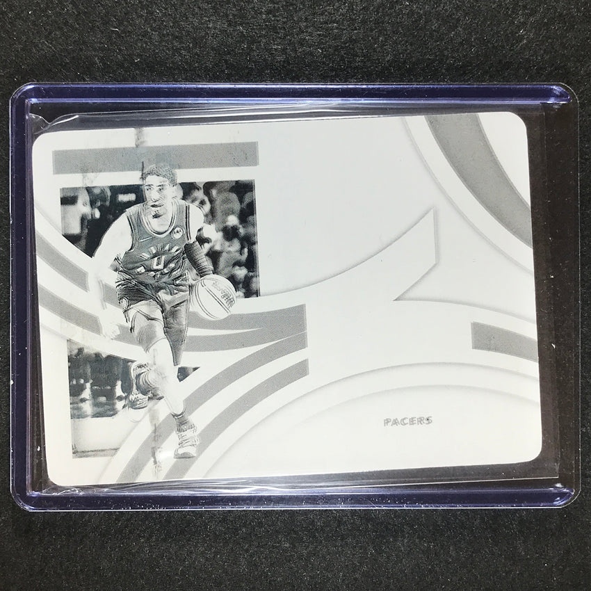 2022-23 National Treasures Tyrese Haliburton Immaculate Printing Plate Black 1/1