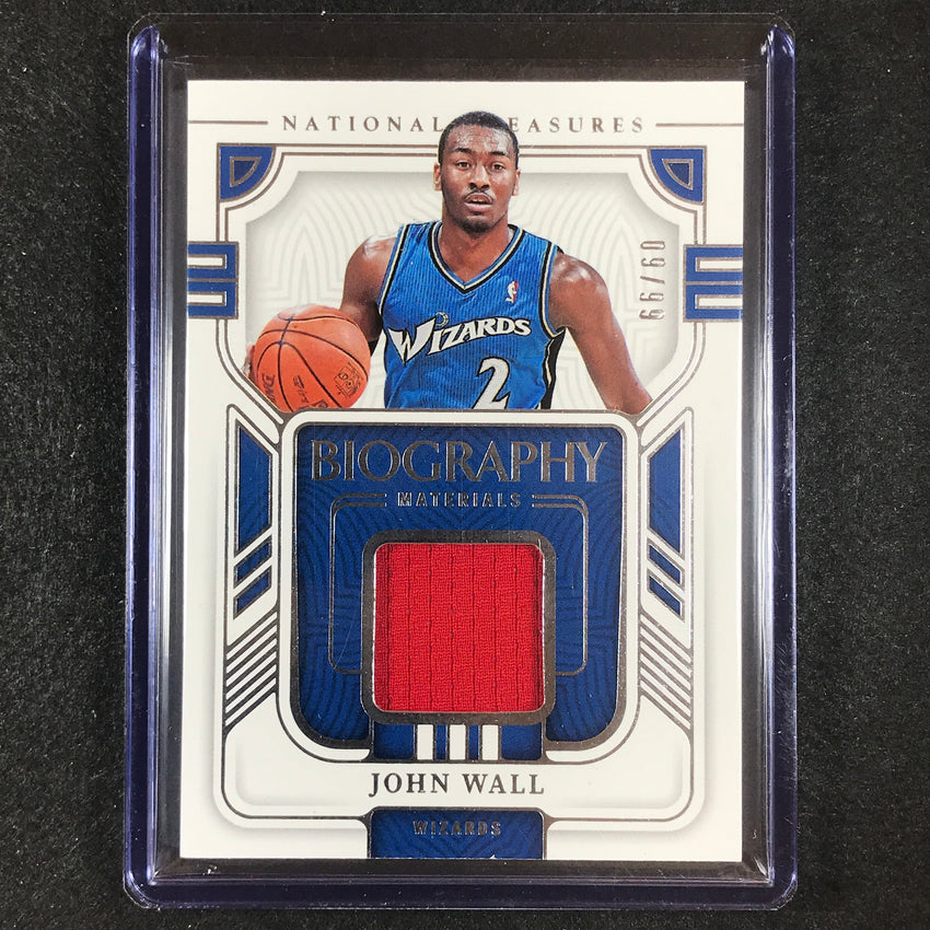 2022-23 National Treasures John Wall Biography Materials Jersey Relic 9/99