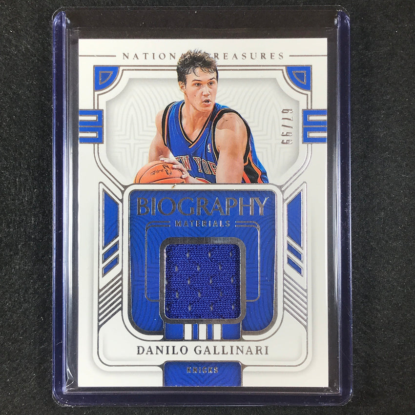 2022-23 National Treasures Danilo Gallinari Biography Materials Relic 67/99