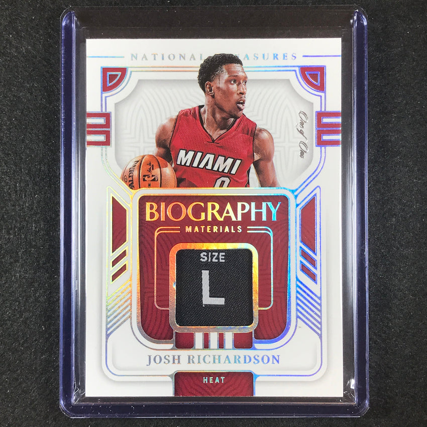 2022-23 National Treasures Josh Richardson Biography Materials Relic Patch 1/1