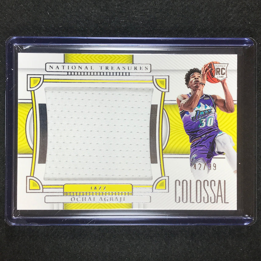2022-23 National Treasures Ochai Agbaji Colossal Materials Rookie Relic 42/99