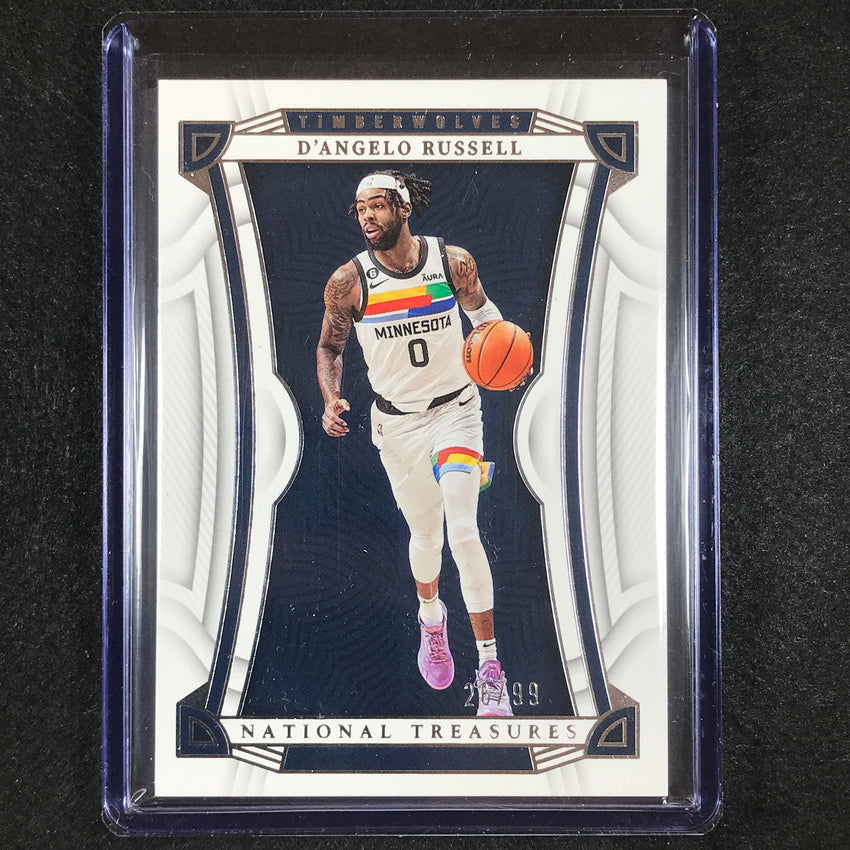 2022-23 National Treasures Dangelo Russell Base Silver 26/99