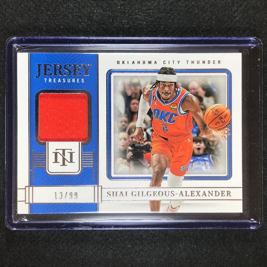 2022-23 National Treasures Shai Gilgeous-alexander Jersey Treasures Relic 13/99