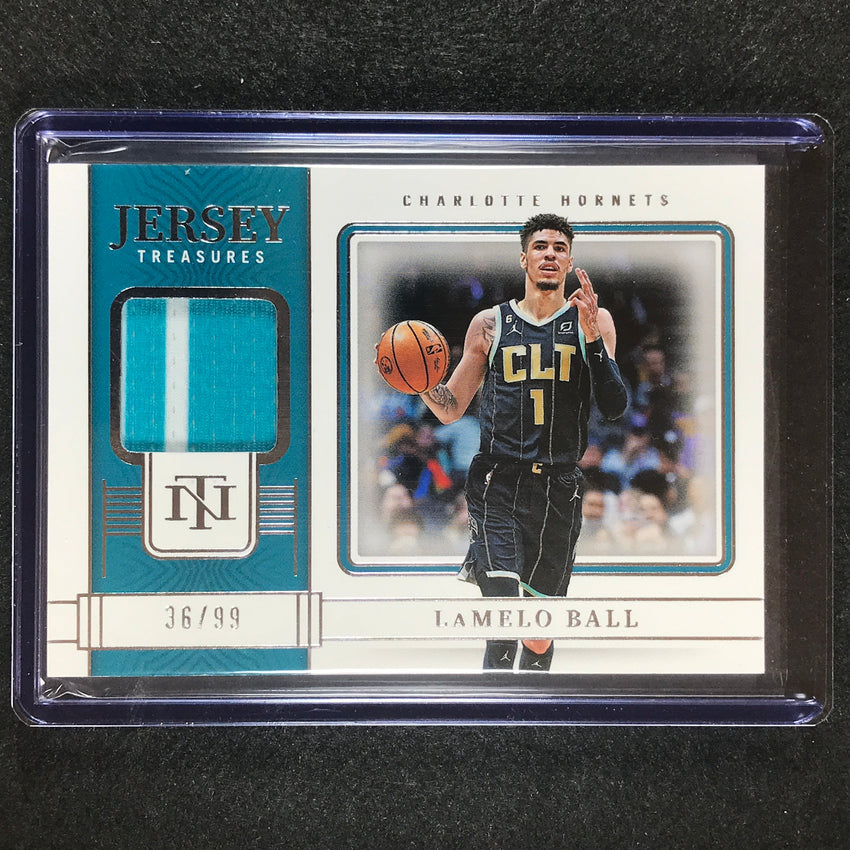 2022-23 National Treasures Lamelo Ball Jersey Treasures Relic 36/99