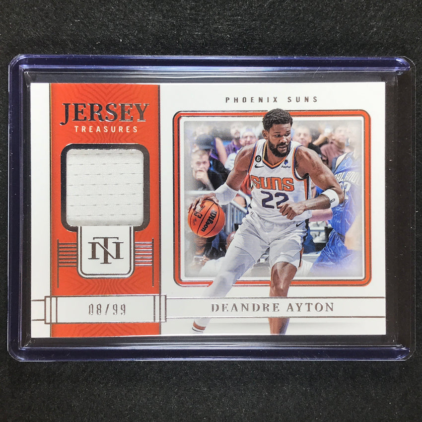 2022-23 National Treasures Deandre Ayton Jersey Treasures Relic 8/99