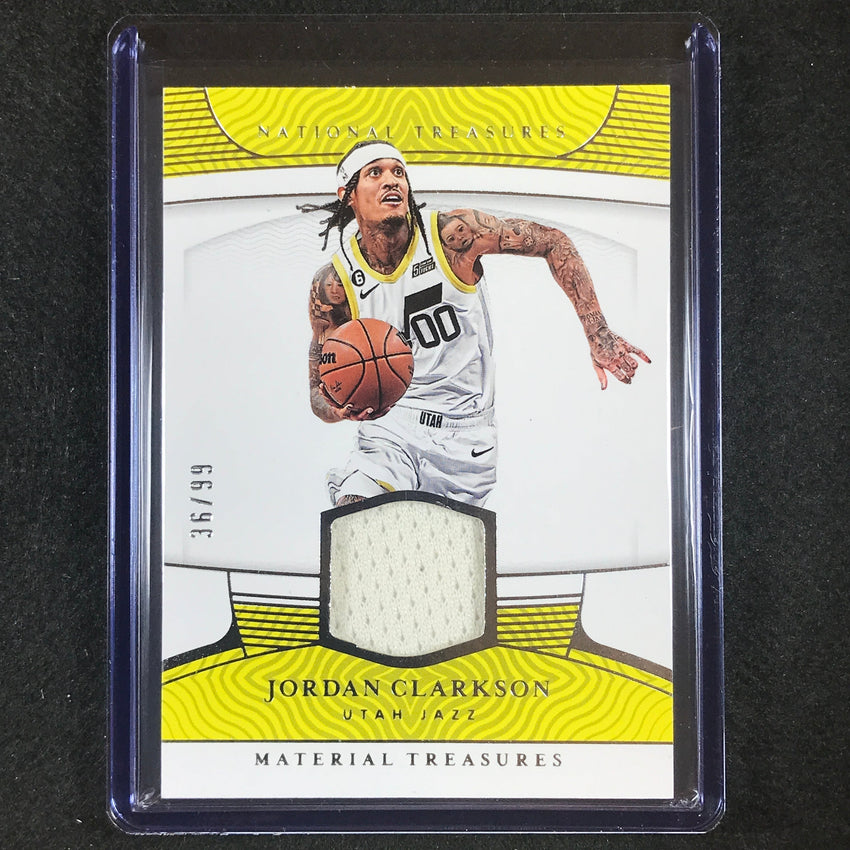 2022-23 National Treasures Jordan Clarkson Material Jersey Relic 36/99