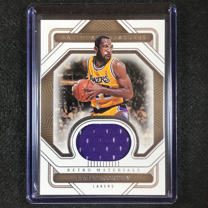 2022-23 National Treasures James Worthy Retro Materials Jersey Relic 36/99
