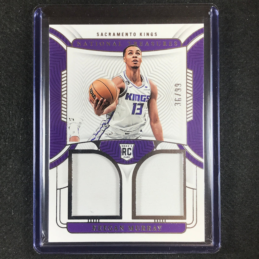 2022-23 National Treasures Keegan Murray Rookie Dual Material Jersey Relic 36/99
