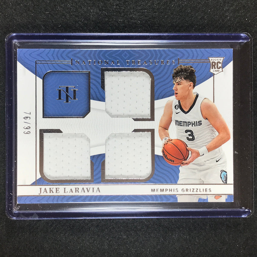 2022-23 National Treasures Jake Laravia Rookie Materials Jersey Relic 76/99
