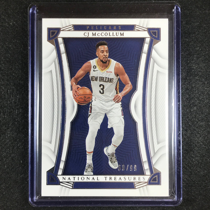 2022-23 National Treasures Cj Mccollum Base Silver 60/99