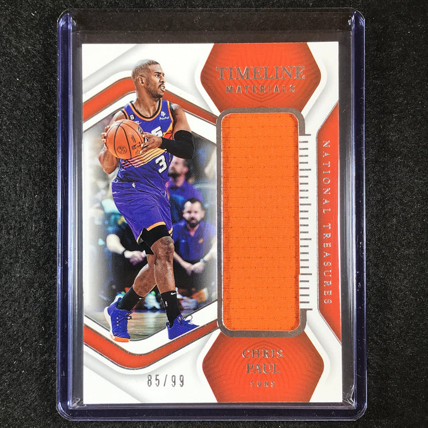 2022-23 National Treasures Chris Paul Timeline Materials Jersey Relic 85/99