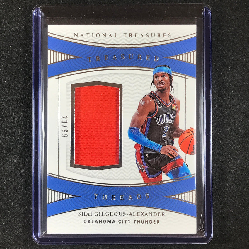 2022-23 National Treasures Shai Gilgeous-alexander Threads Jersey Relic 23/99