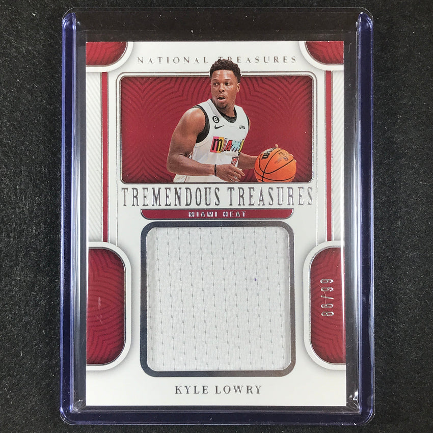 2022-23 National Treasures Kyle Lowry Tremendous Jersey Relic 86/99