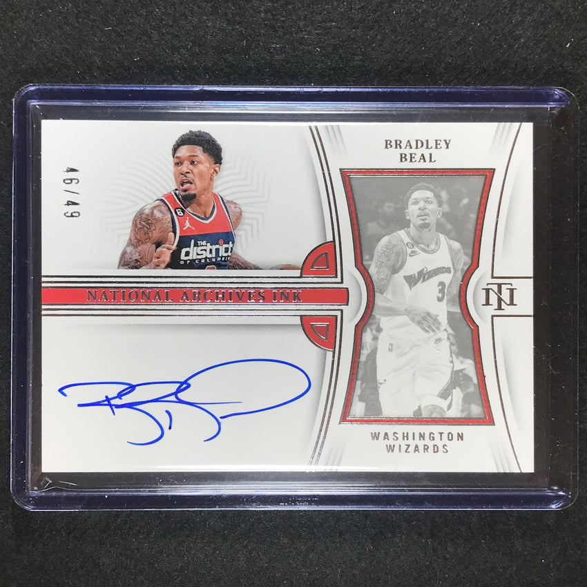2022-23 National Treasures Bradley Beal National Archives Ink Auto Silver 46/49
