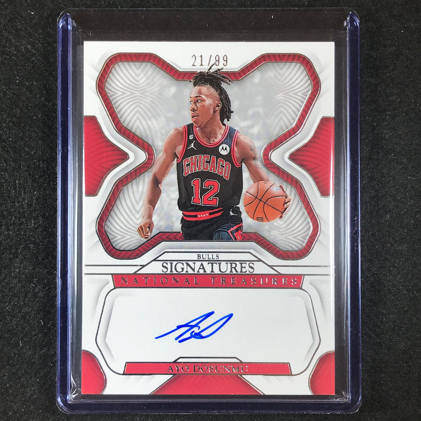 2022-23 National Treasures Ayo Dosunmu Signatures Auto Silver 21/99