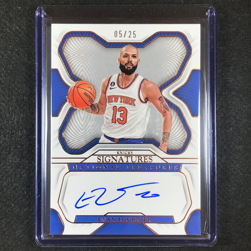 2022-23 National Treasures Evan Fournier Signatures Auto Bronze 5/25