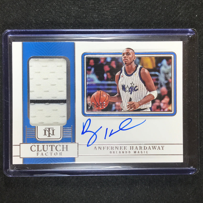 2022-23 National Treasures ANFERNEE HARDAWAY Clutch Factor Jersey Auto 29/35