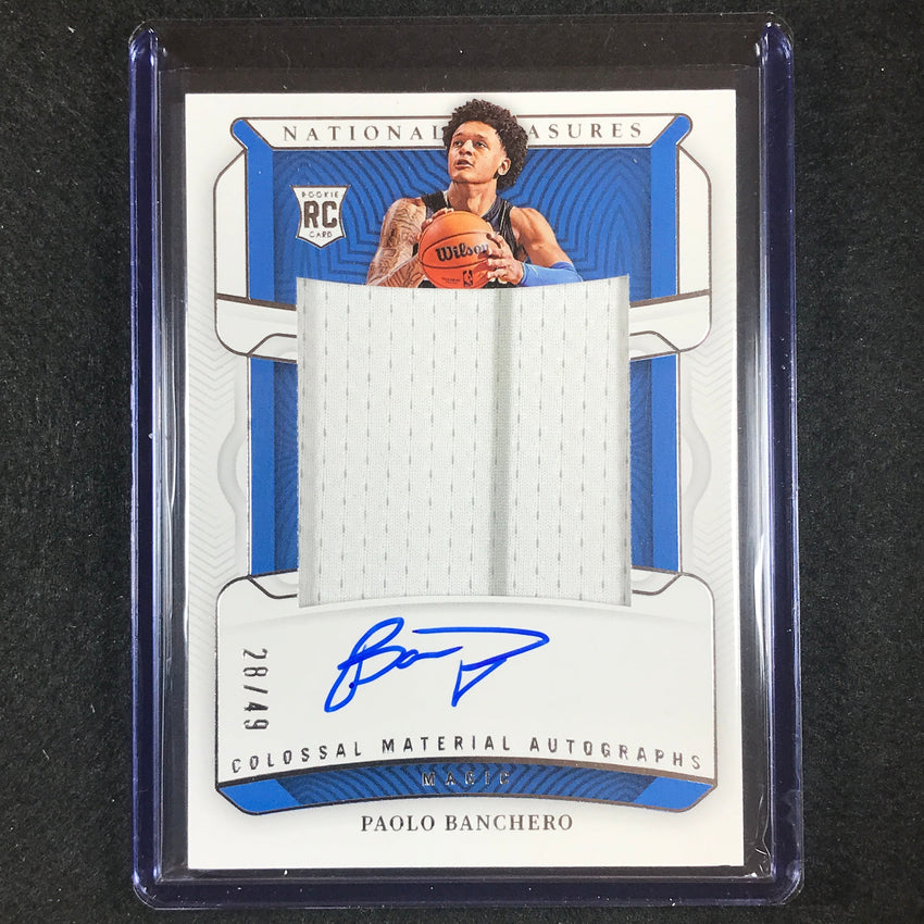 2022-23 National Treasures Paolo Banchero Colossal Rookie Jersey Auto 28/49