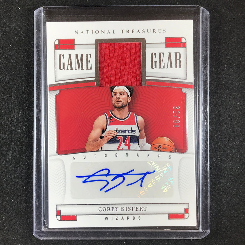 2022-23 National Treasures Corey Kispert Game Gear Jersey Relic Auto 32/99