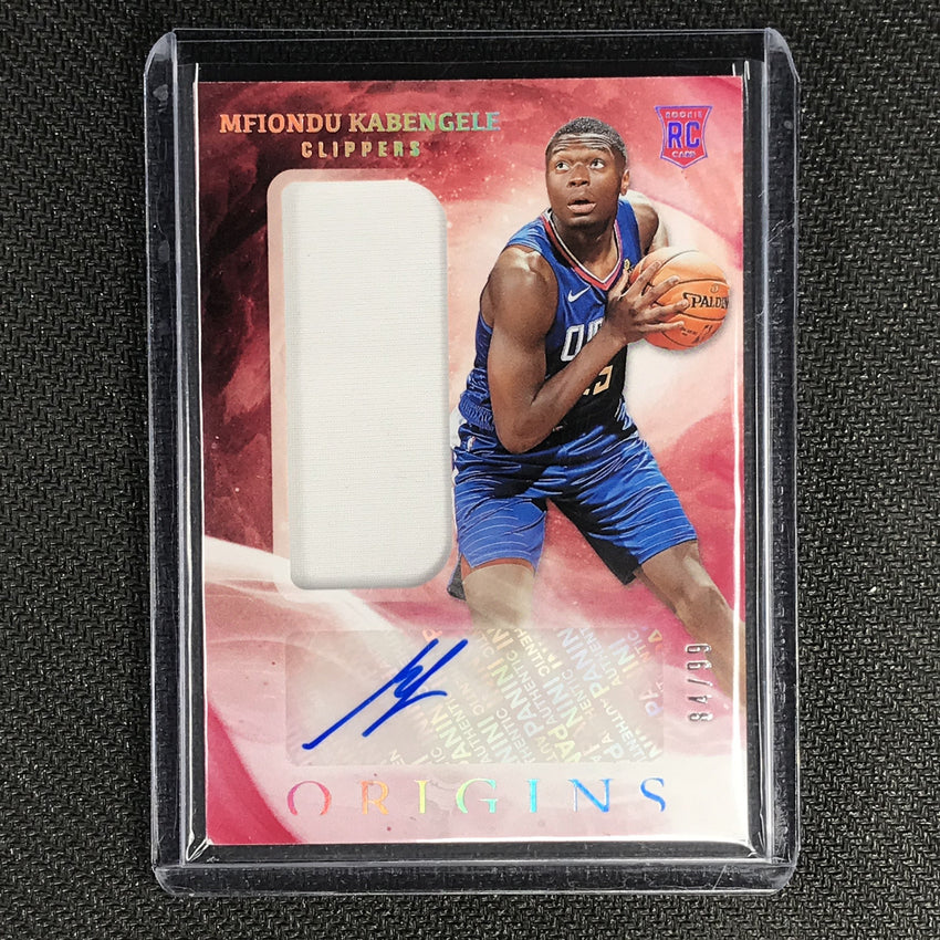 2019-20 Origins MFIONDU KABENGELE Rookie Jersey Autographs Red 84/99-Cherry Collectables