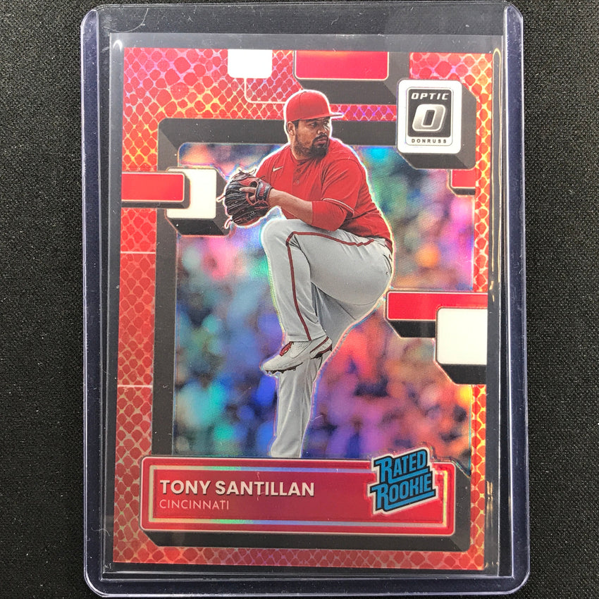 2022 Donruss Optic Tony Santillan Rated Rookie Red Dragon 38/99