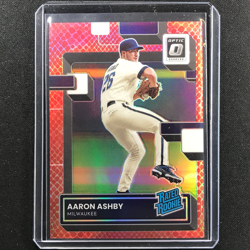 2022 Donruss Optic Aaron Ashby Rated Rookie Red Dragon 18/99
