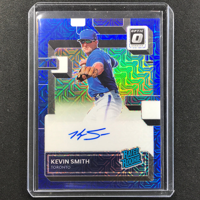 2022 Donruss Optic Kevin Smith Rated Rookie Signatures Auto Blue Mojo 98/99