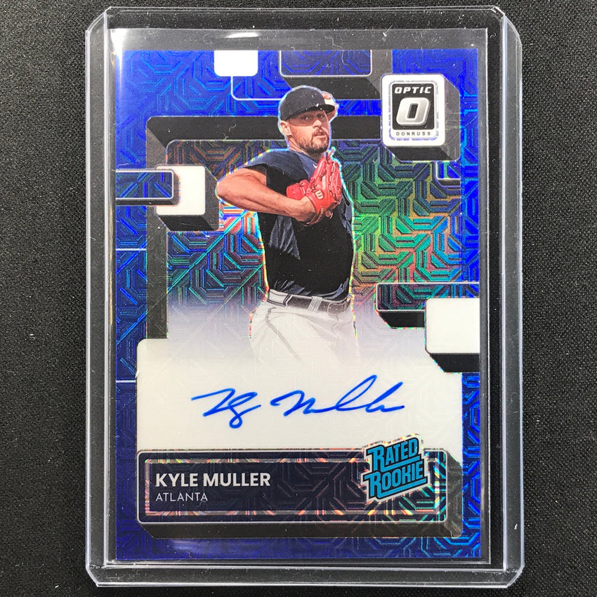 2022 Donruss Optic Kyle Muller Rated Rookie Signatures Auto Blue Mojo 32/99