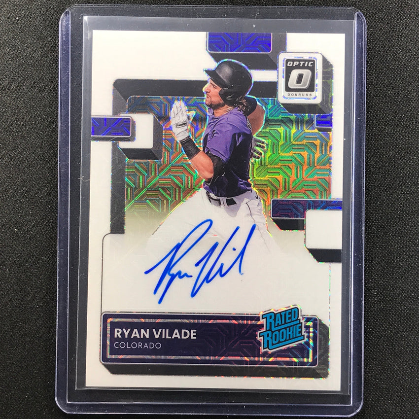 2022 Donruss Optic Ryan Vilade Rated Rookie Signatures Auto White Mojo 87/99