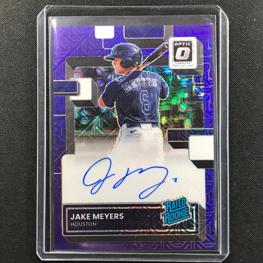 2022 Donruss Optic Jake Meyers Rated Rookie Signatures Auto Purple Mojo 35/88