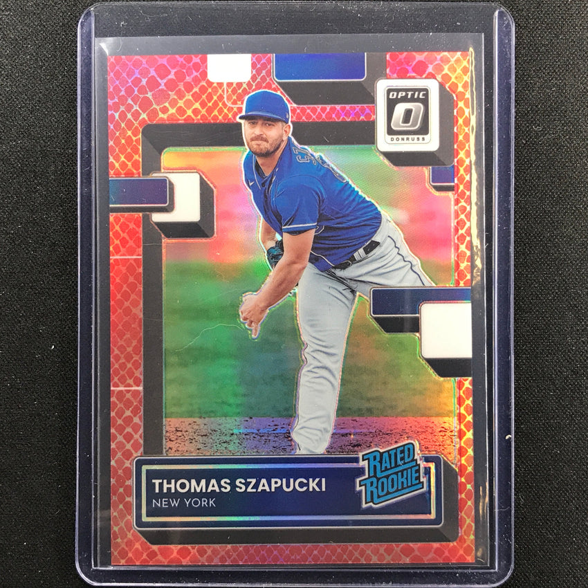 2022 Donruss Optic Thomas Szapucki Rated Rookie Red Dragon 41/99