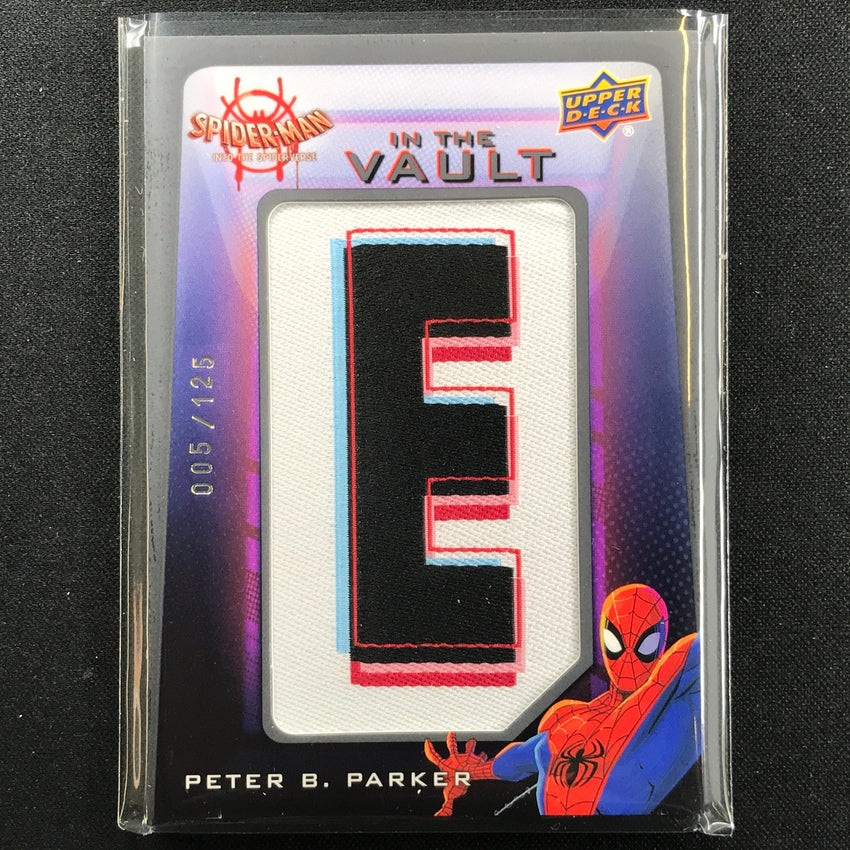 2022 Spider-man Into The Spider-verse Peter Parker In Vault Letter E Patch 5/125