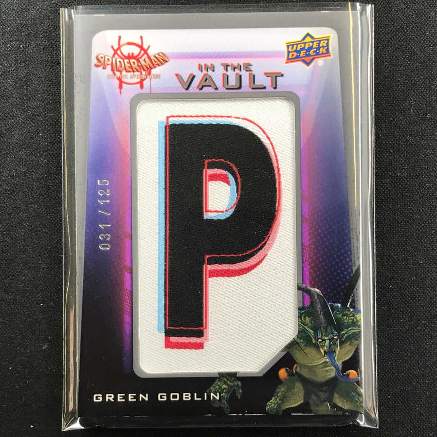 2022 Spider-man Into The Spider-verse Green Goblin Vault Letter P Patch 31/125
