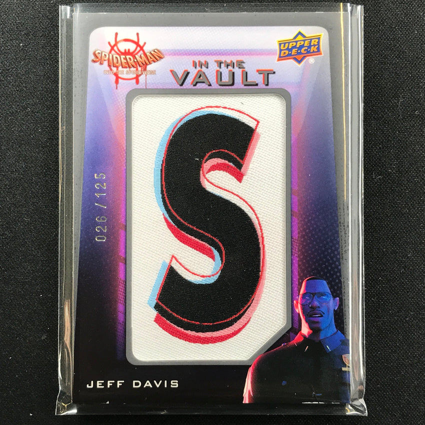 2022 Spider-man Into The Spider-verse Jeff Davis In Vault Letter S Patch 26/125