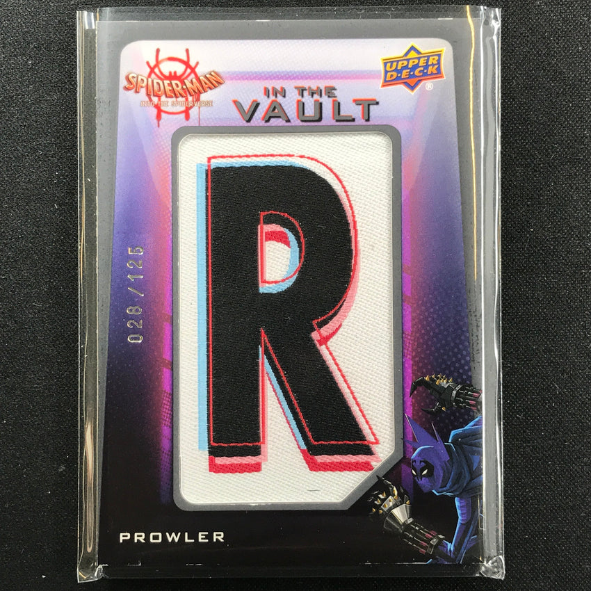 2022 Spider-man Into The Spider-verse Prowler In The Vault Letter R Patch 28/125