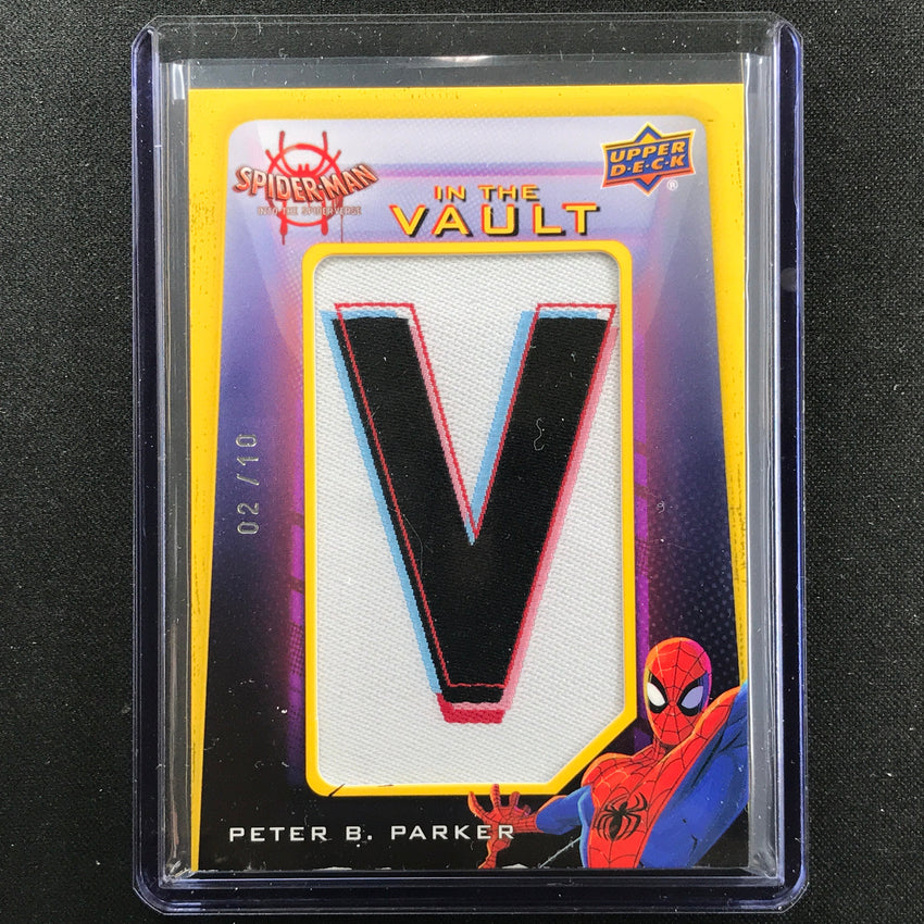2022 Spider-man Into The Spiderverse Peter Parker Vault Letter V Patch Gold 2/10