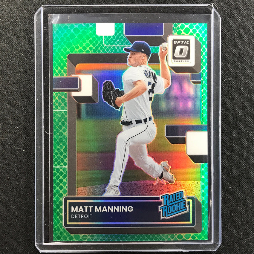 2022 Donruss Optic Matt Manning Rated Rookie Green Dragon 28/99