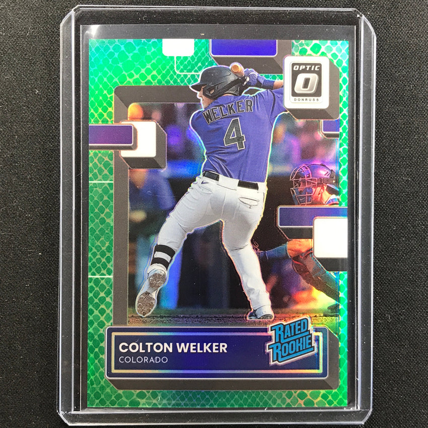 2022 Donruss Optic Colton Welker Rated Rookie Green Dragon 28/99