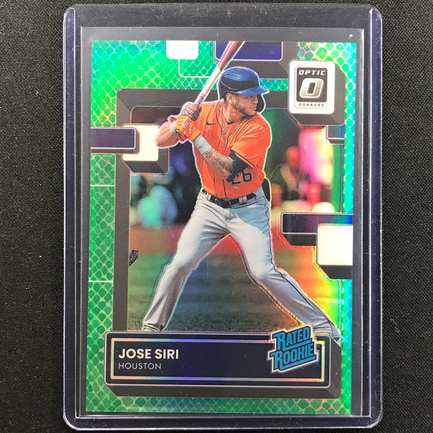 2022 Donruss Optic Jose Siri Rated Rookie Green Dragon 63/99