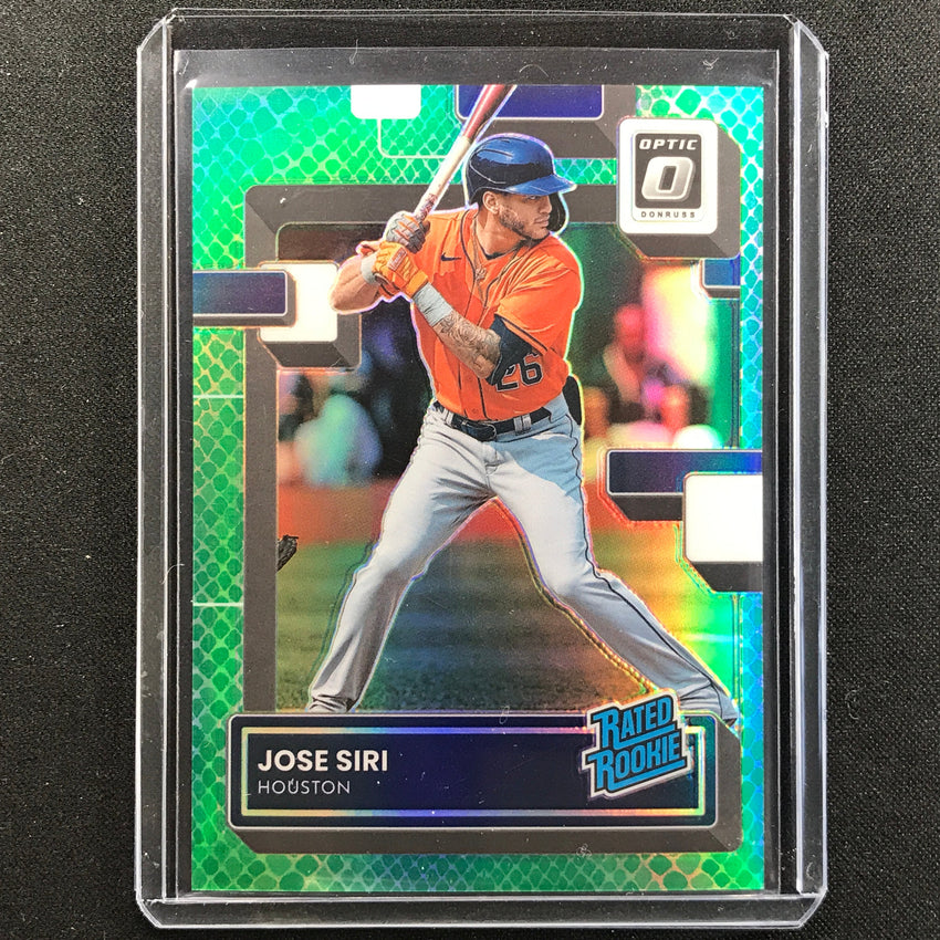2022 Donruss Optic Jose Siri Rated Rookie Green Dragon 48/99