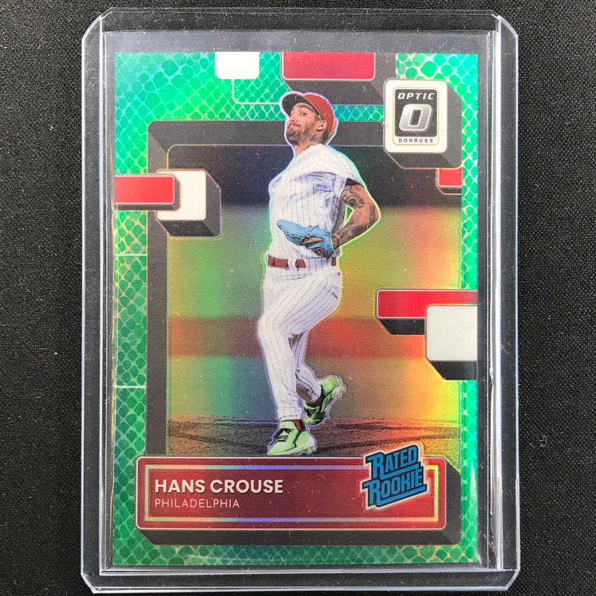 2022 Donruss Optic Hans Crouse Rated Rookie Green Dragon 94/99