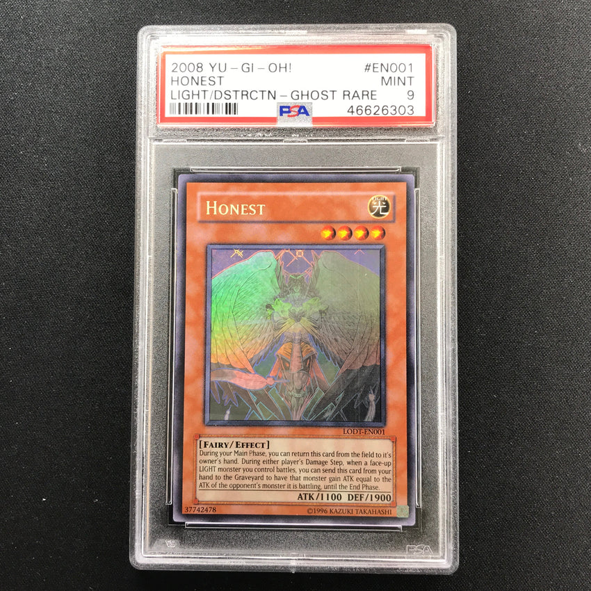 PSA 9 Honest - LODT-EN001 - Ghost Rare Light of Destruction Unlimited 303