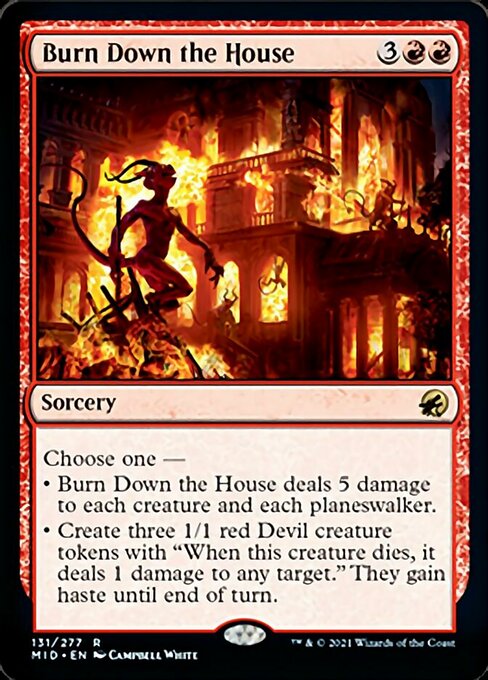 131Burn Down the House 131/277 Rare - Midnight Hunt