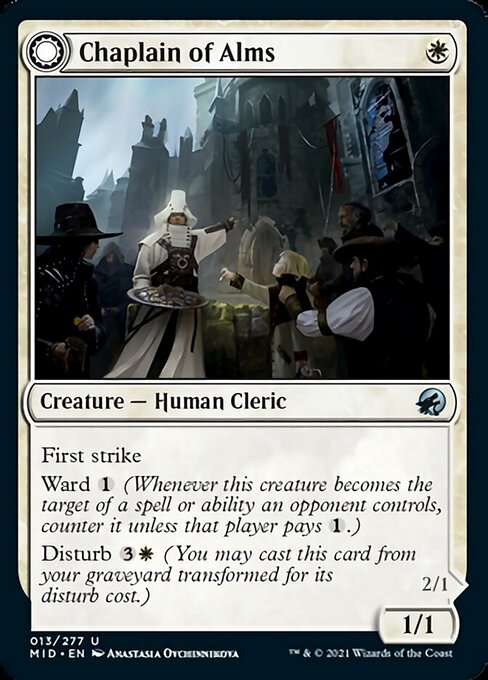 13Chaplain of Alms // Chapel Shieldgeist 13/277 Uncommon - Midnight Hunt