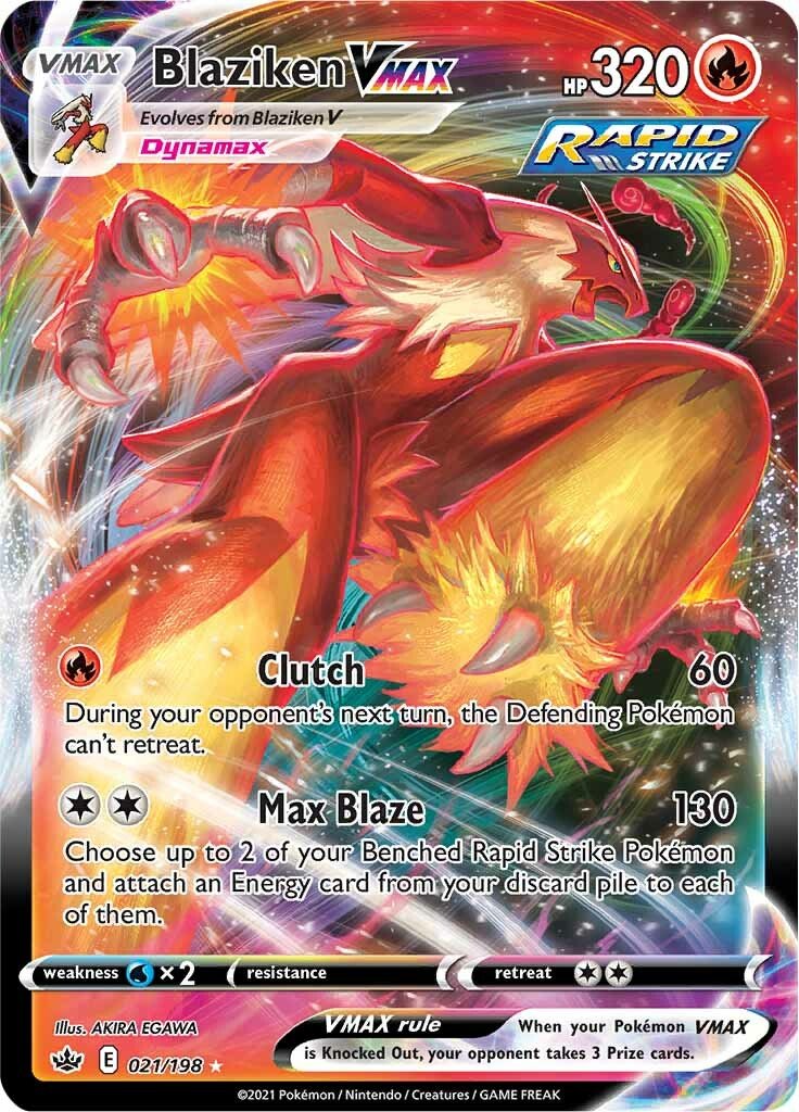 Blaziken VMAX - 21/198 - Ultra Rare Chilling Reign