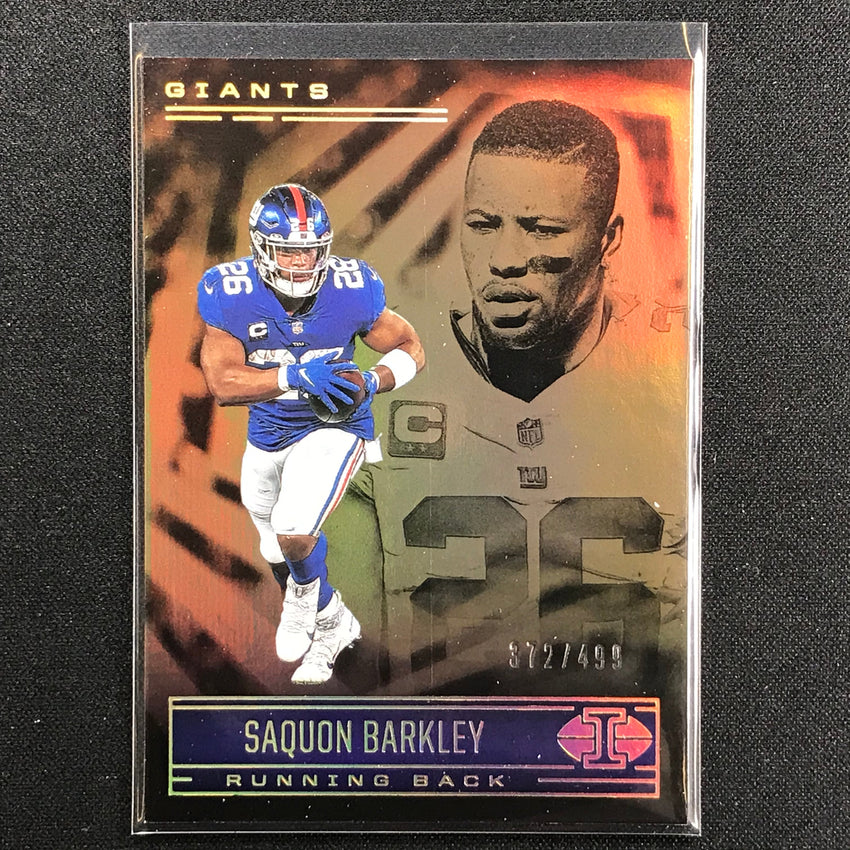 2021 Illusions Saquon Barkley Trophy Collection Bronze /499
