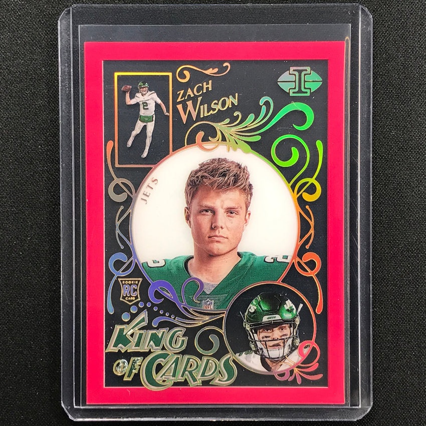 2021 Illusions Zach Wilson Rookie King Of Cards Acetate Pink 2/399