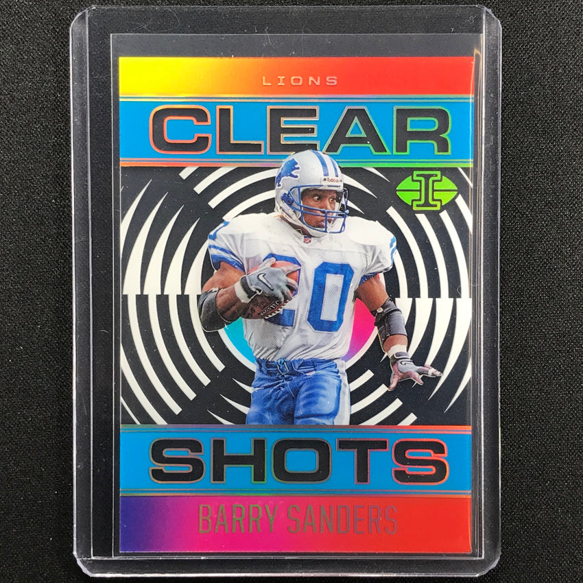 2021 Illusions Barry Sanders Clear Shots Acetate Light Blue /299