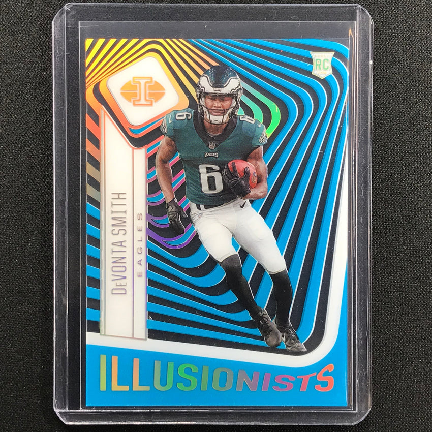 2021 Illusions Devonta Smith Rookie Illusionists Acetate Light Blue 166/299